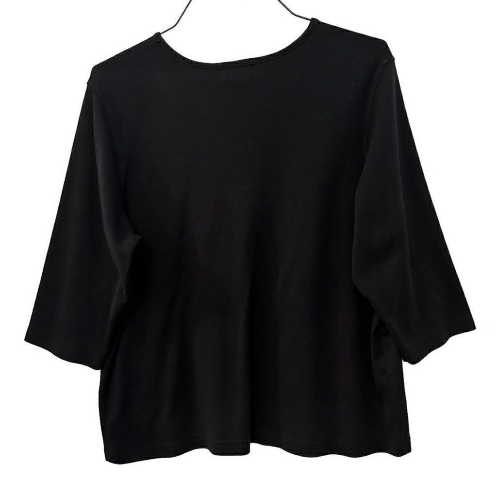 CB Plus Women’s Black Snowman Festival Shirt 2X #F1225