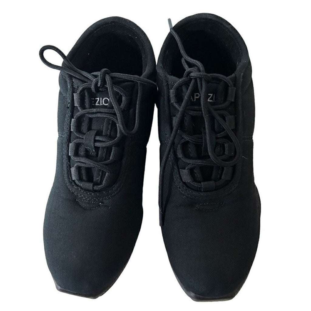 Capezio Women’s Canvas Comfort Shoes — Black, Snug Fit, Size 8 #1535