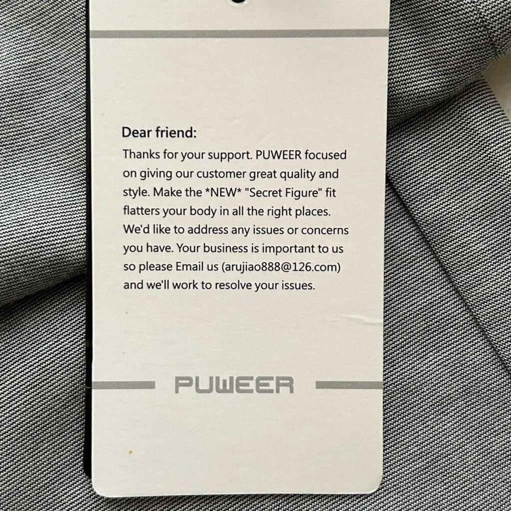 Puweer Women's Pants Size M, Grey, Rayon Nylon Spandex  (See Photos) #B1459