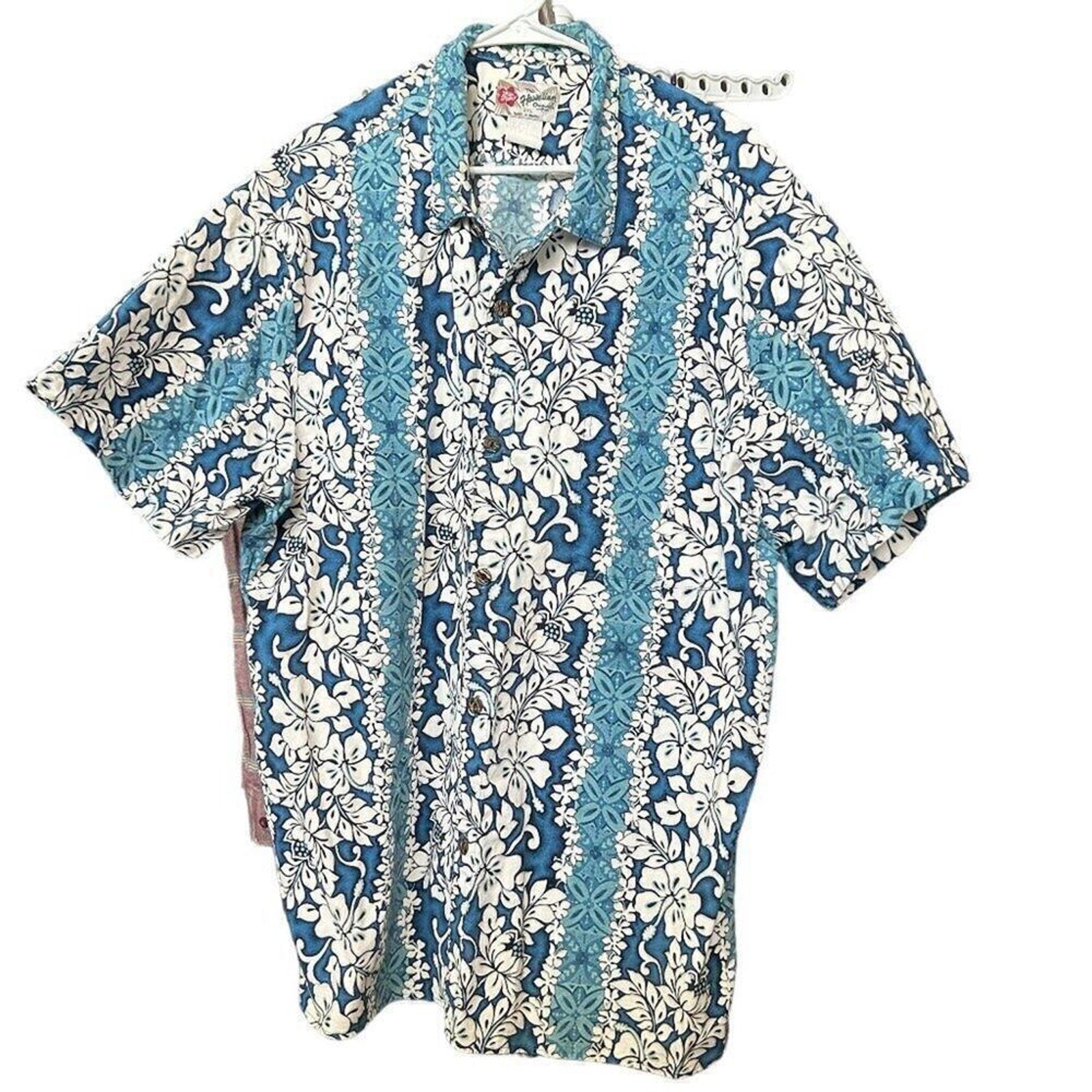 The Original Hawaiian Floral Button Down Vintage Shirt in Men's 3XL, #F1215