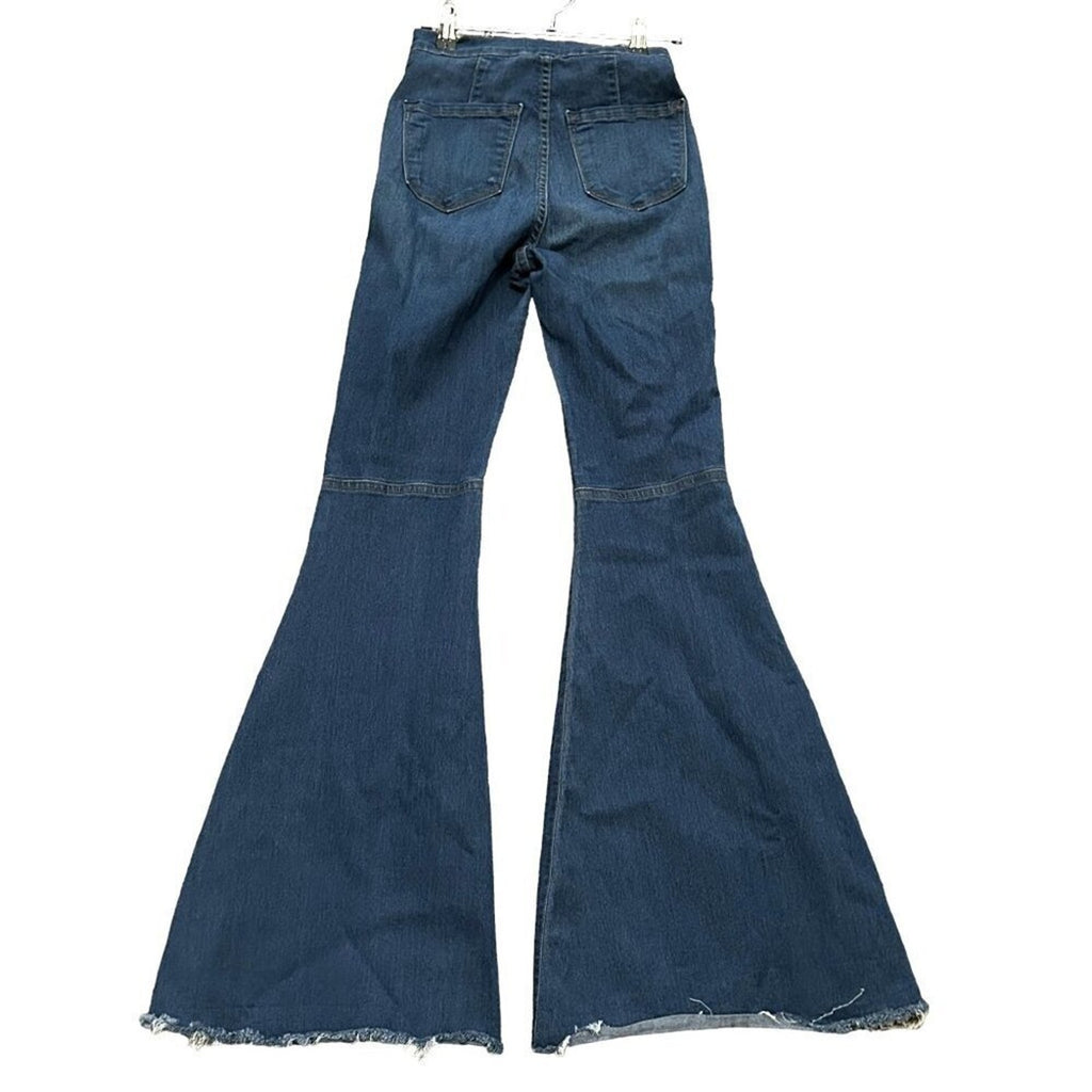 Dior Carter Women's Bell 15" Bottom Flare Distressed Jeans, Size 25 #J4-1581