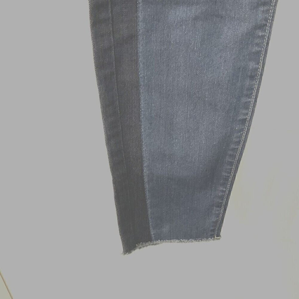 PAIGE Hoxton Women's Size 27 w27 Blue Denim Ankle Distressed Hem  Skinny Jeans