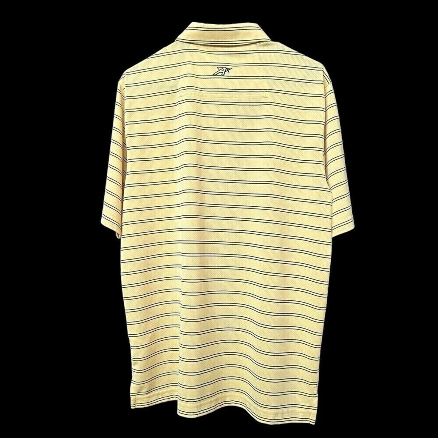 Ahead Extreme Men’s Yellow Striped Golf Polo Shirt – Size S, Short Sleeve # H1270