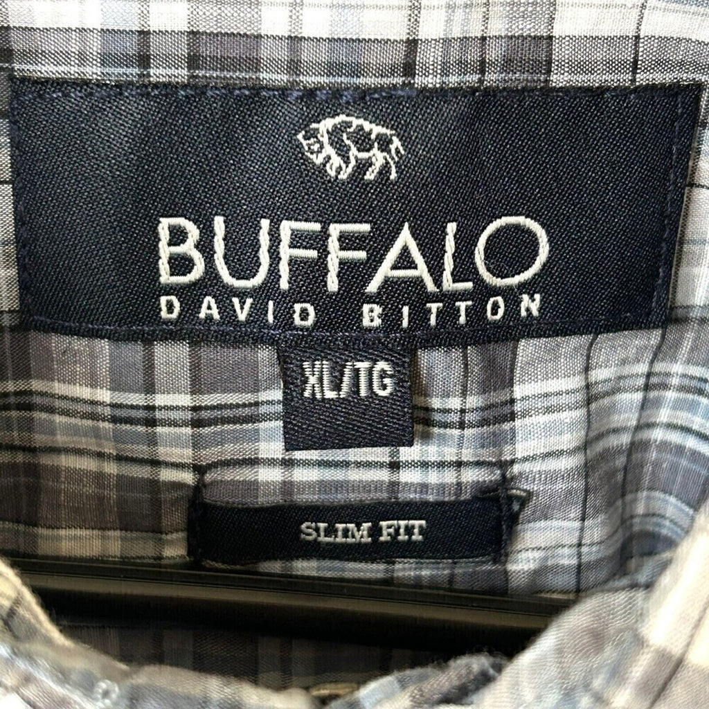 Buffalo David Bitton Men's Button Up Plaid Shirt Size XL Slim Fit #H1309