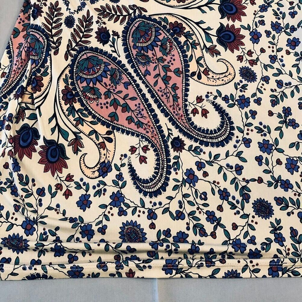 LTX Sportswear - Women's ( XL ) Paisley Print, Bell Sleeves A-line Tunic Blouse