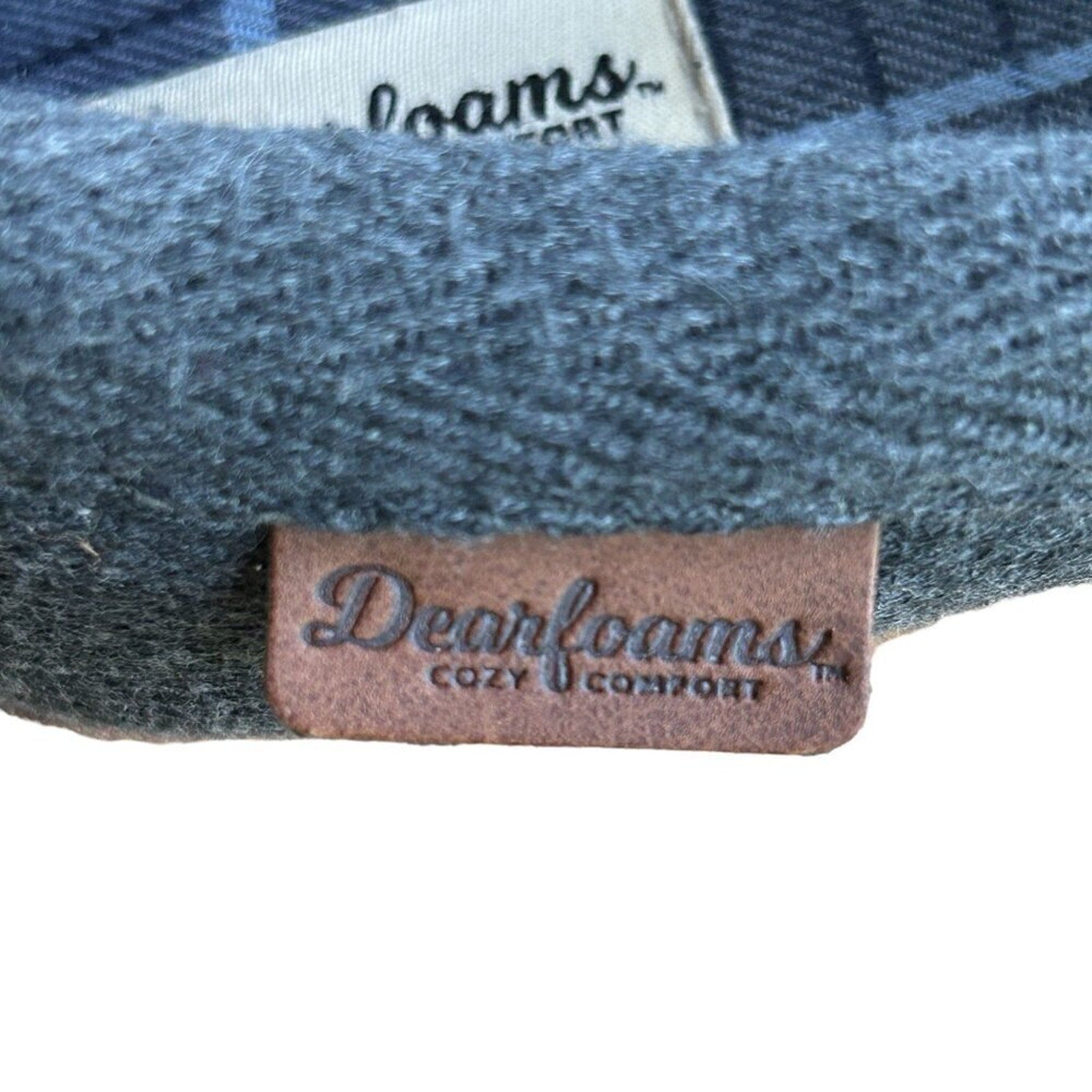 Dearforms Slippers Men's Size 7-8 US, 40-41 EUR Grey Cozy Comfort Grey Tan #S5