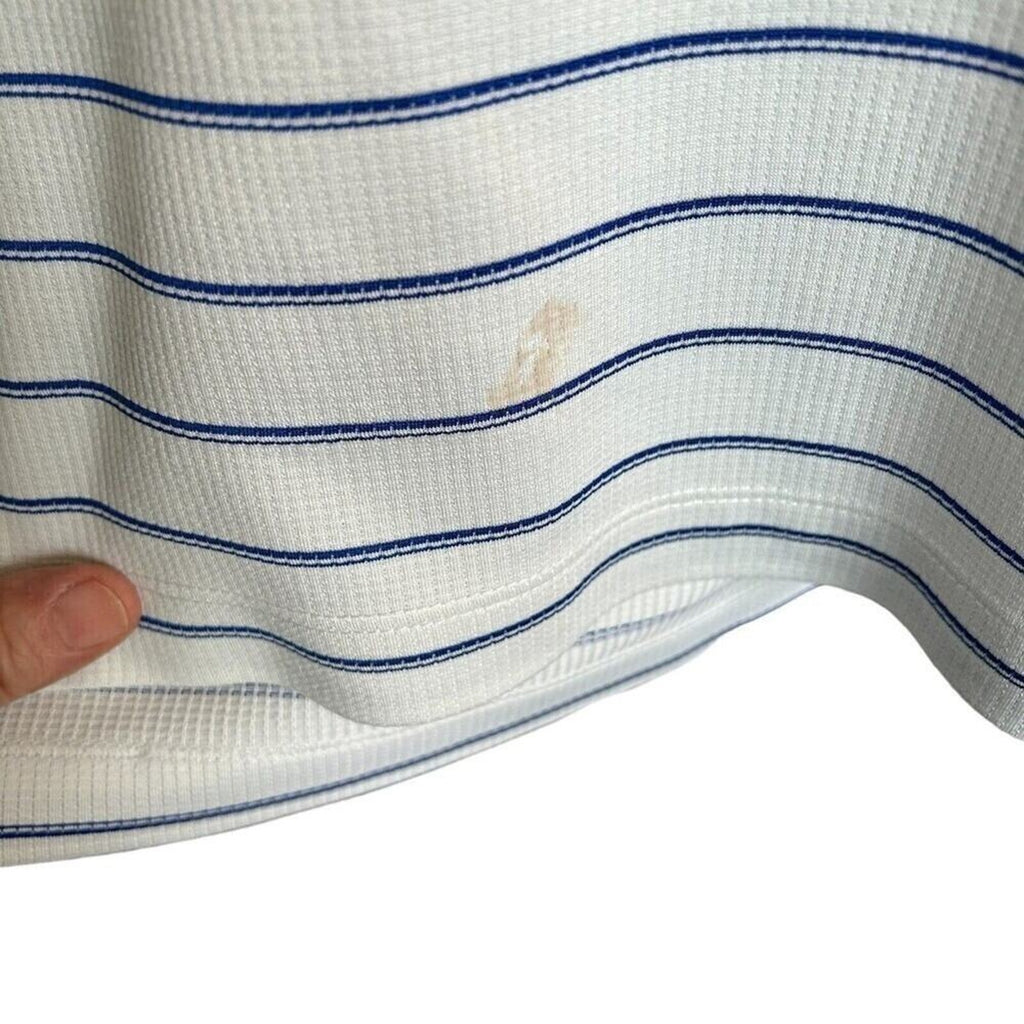Nike Golf Fit Dry Jacksonville Golf Club Shirt Size L, Wh/Bl Striped #B1123