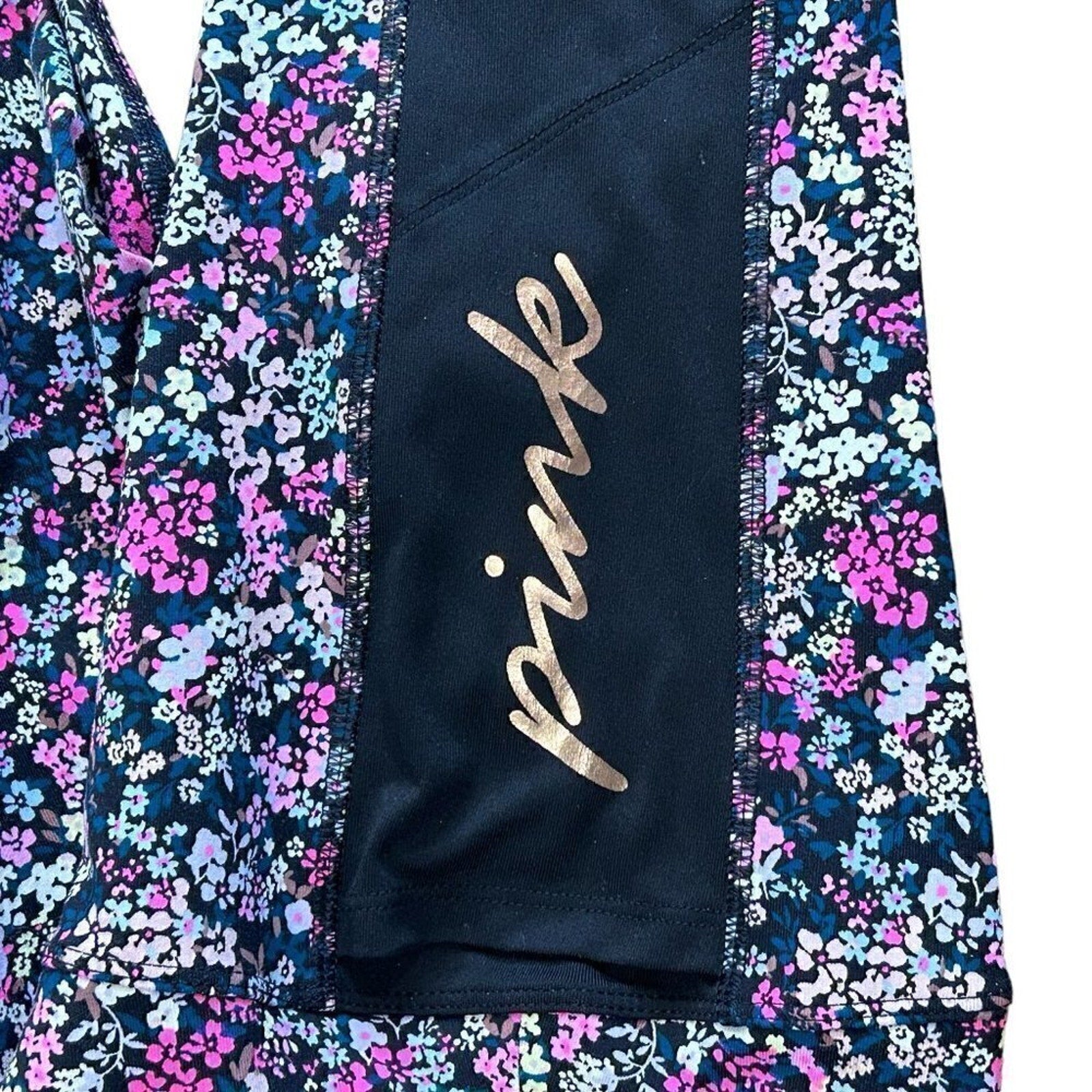 Victoria Secret Womens Pink Ultimate Leggings Size S/P Stretch Floral #N1406