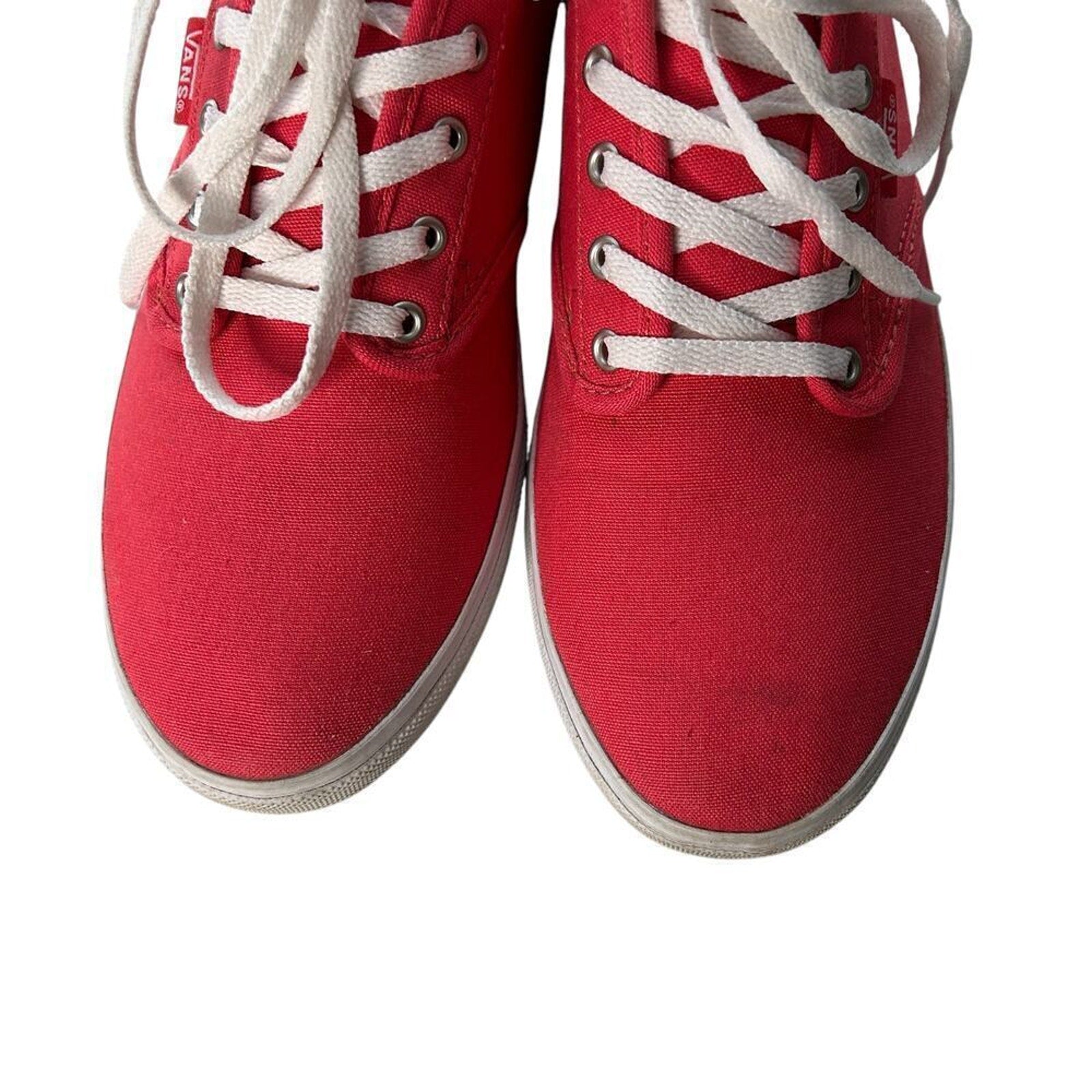 Vans Off The Wall Skate Shoes Light Red Lace Low Top Sneaker Sz. 9 (W)