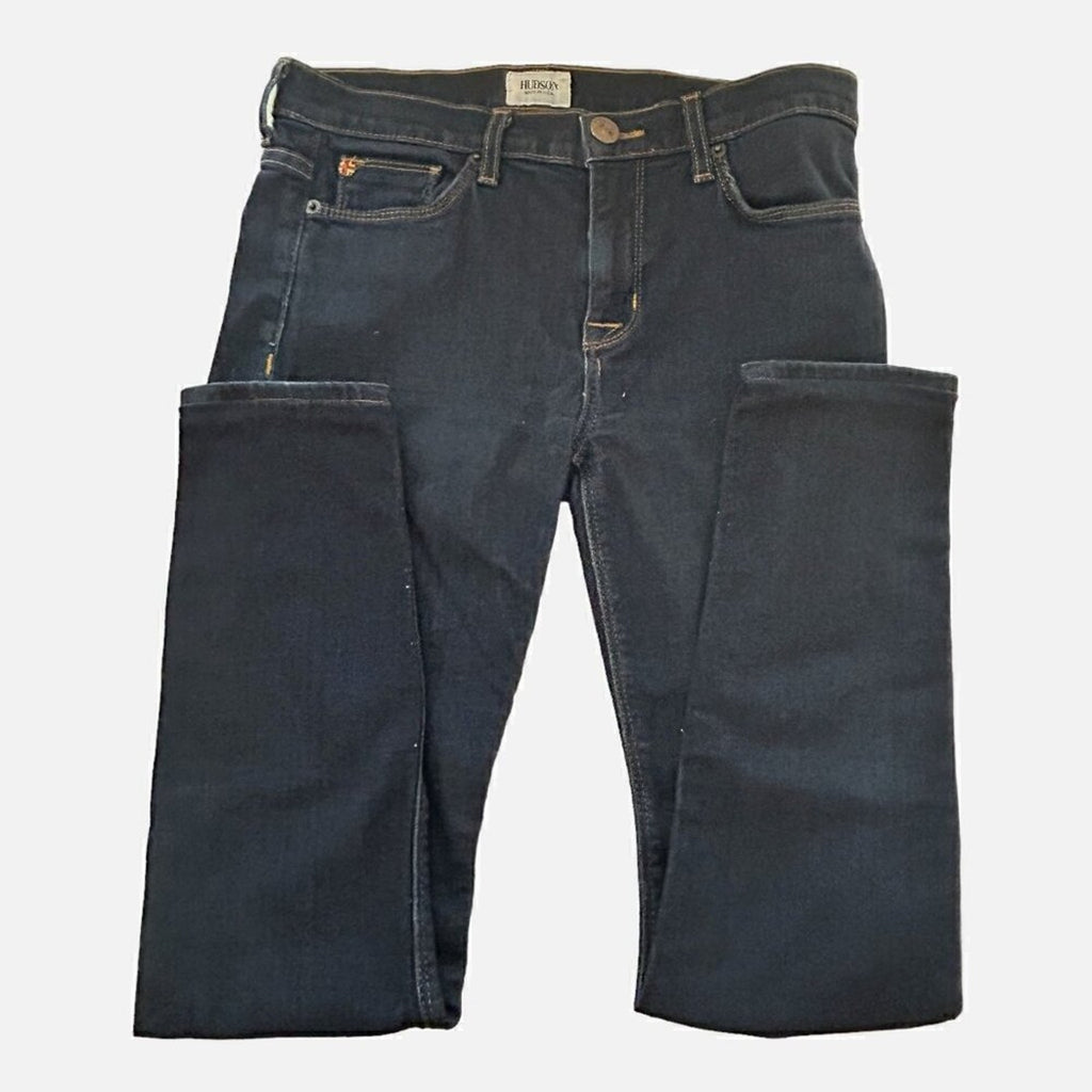 Hudson Women's Jeans Size 27 Mid-Rise Slim Legs Dark Wash Blue Stretch #J3-1566