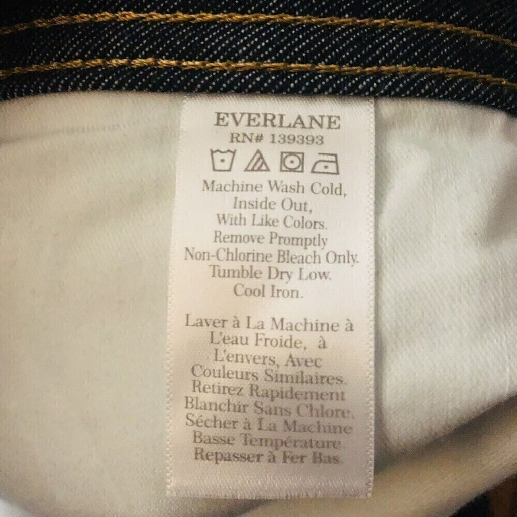 EVERLANE Jeans Womens The Hi-Rise Split Hem Organic Cotton Blue Size 29 #1072