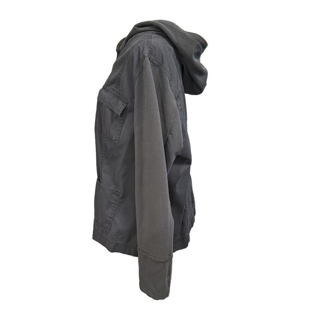 Ruff Hewn Women's Jacket Size XL Gray Hooded Full Zipper #SH