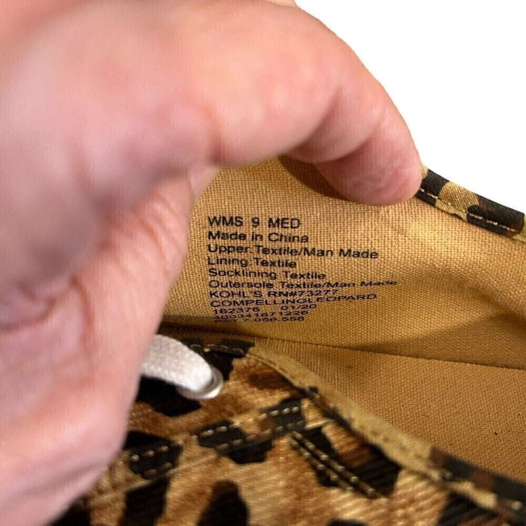 SO® Compelling Women's Platform Sneakers Leopard Sz.9M Memory Foam Insole #1191