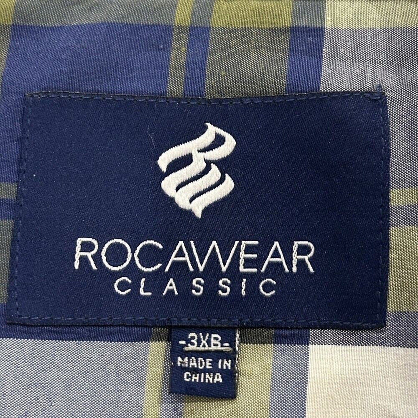 Rockwear Men's Check Button Up Long Sleeve Shirt Multi-Color Size 3X #K1360