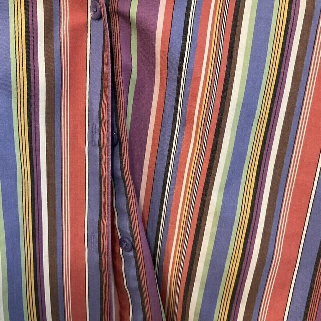 Westbound Essentials Women's Sz.(12) Striped Blouse Hidden Buttons, Long Sleeve