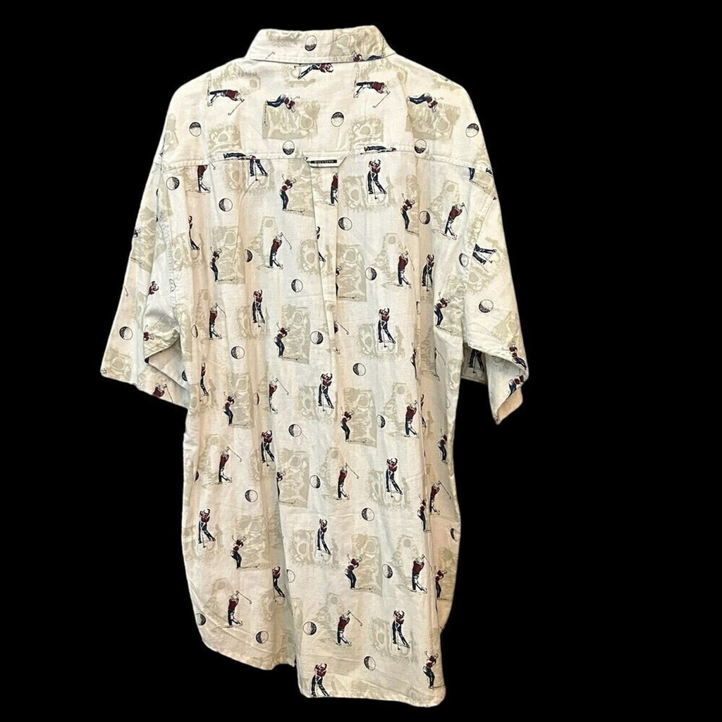 Bay Creek Men's XL Big Golf Shirt Short Sleeve - New - Cream Color, #1166