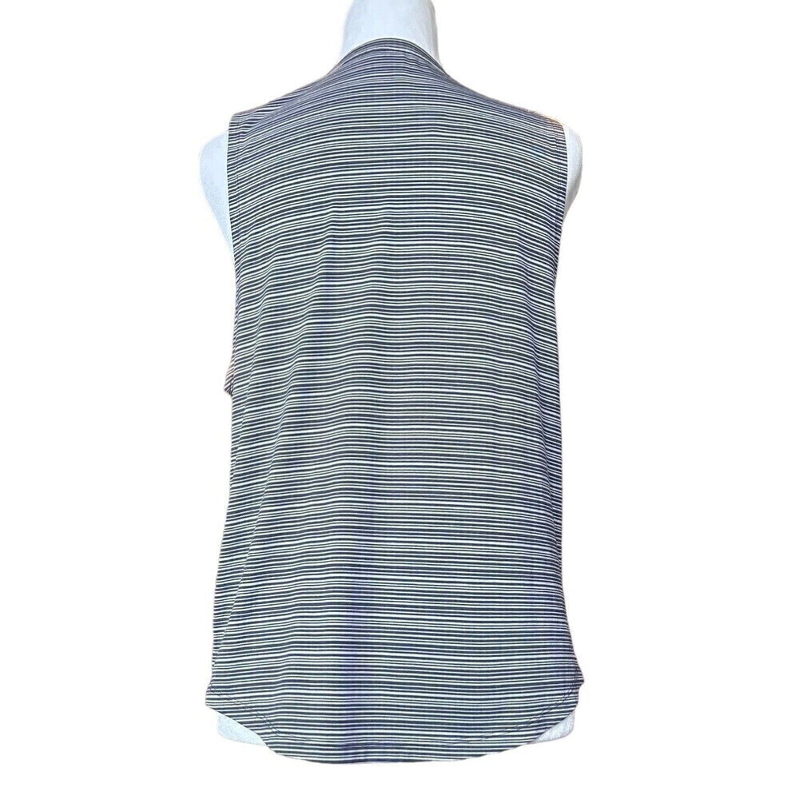 Athleta Women’s Cloudlight Tank Top S – Blue Gray Striped #A1211