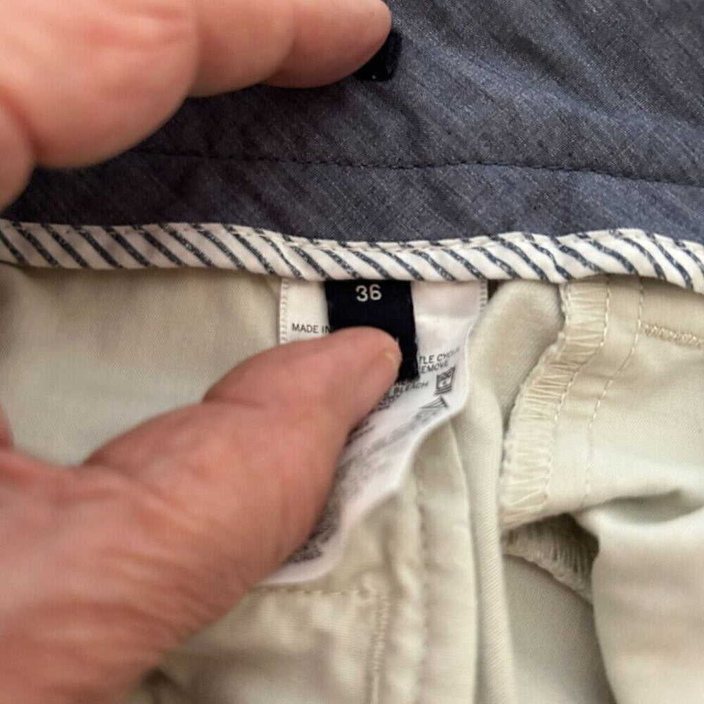 Nautica Deck Shorts Men's Size 36 Hi Rise Khaki Cotton Wide Comfort #A1571