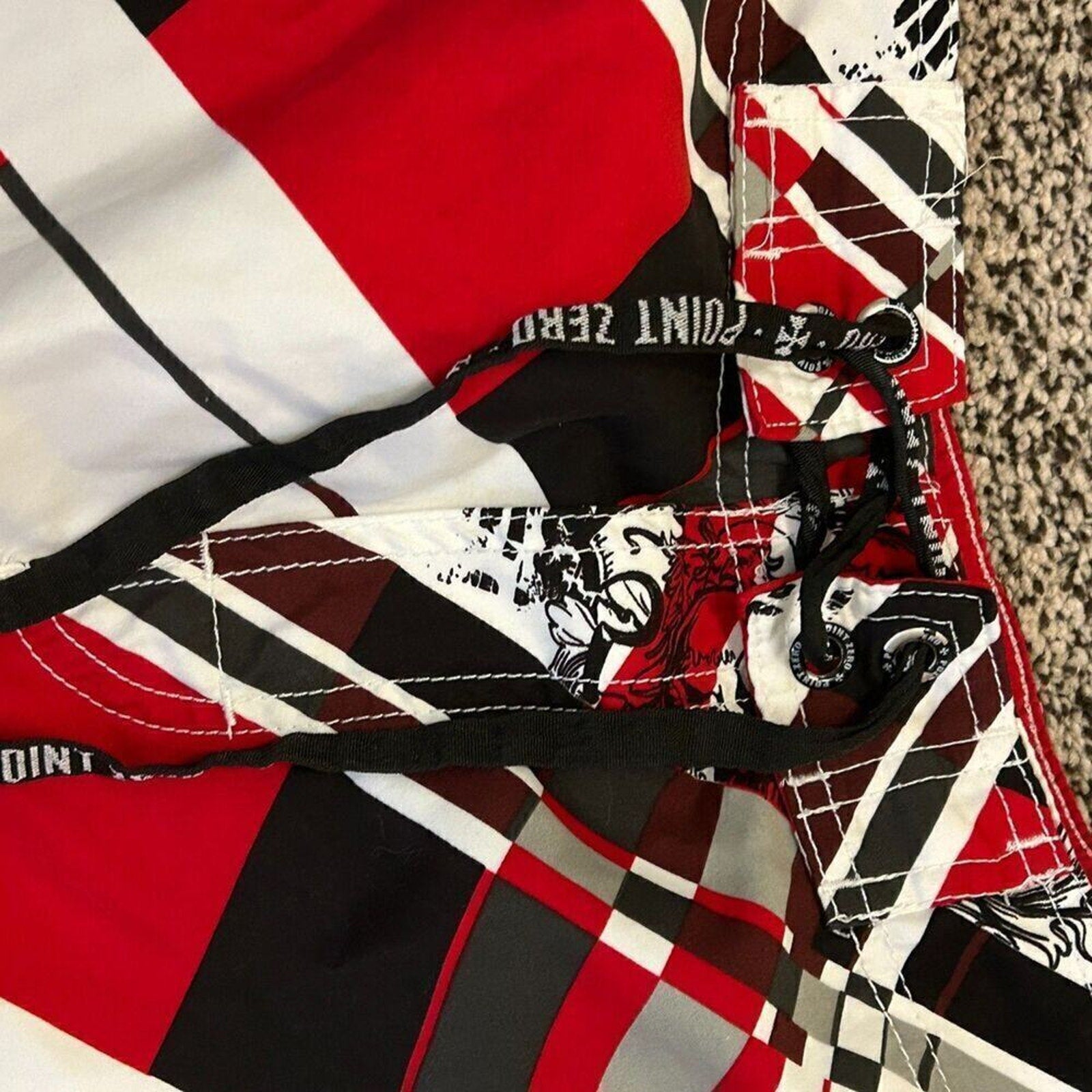 Point Zero Long Board Shorts Size M Trunks Beach Swim Surf Casual Play #A-1599