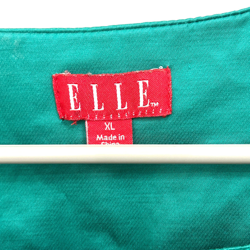 ELLE Womens Irish Green Crop Lite Weight, Jacket, Size XL 3/4, Sleeve