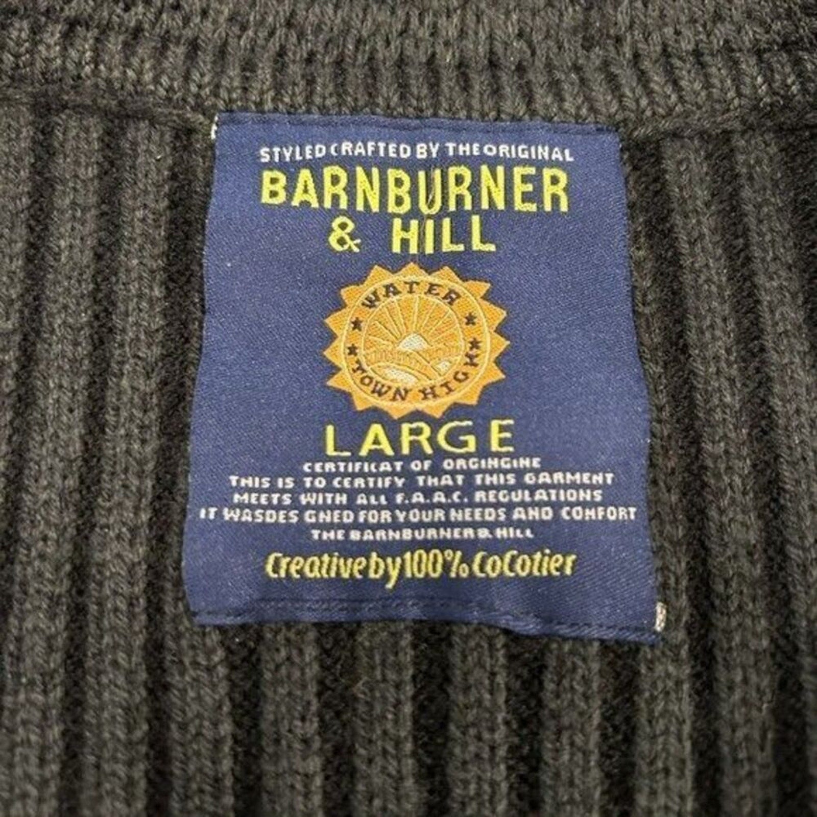 Barnburner & Hill Mens Sweater Vintage Sz. M CR Brand 1971, Paris, France #A1183