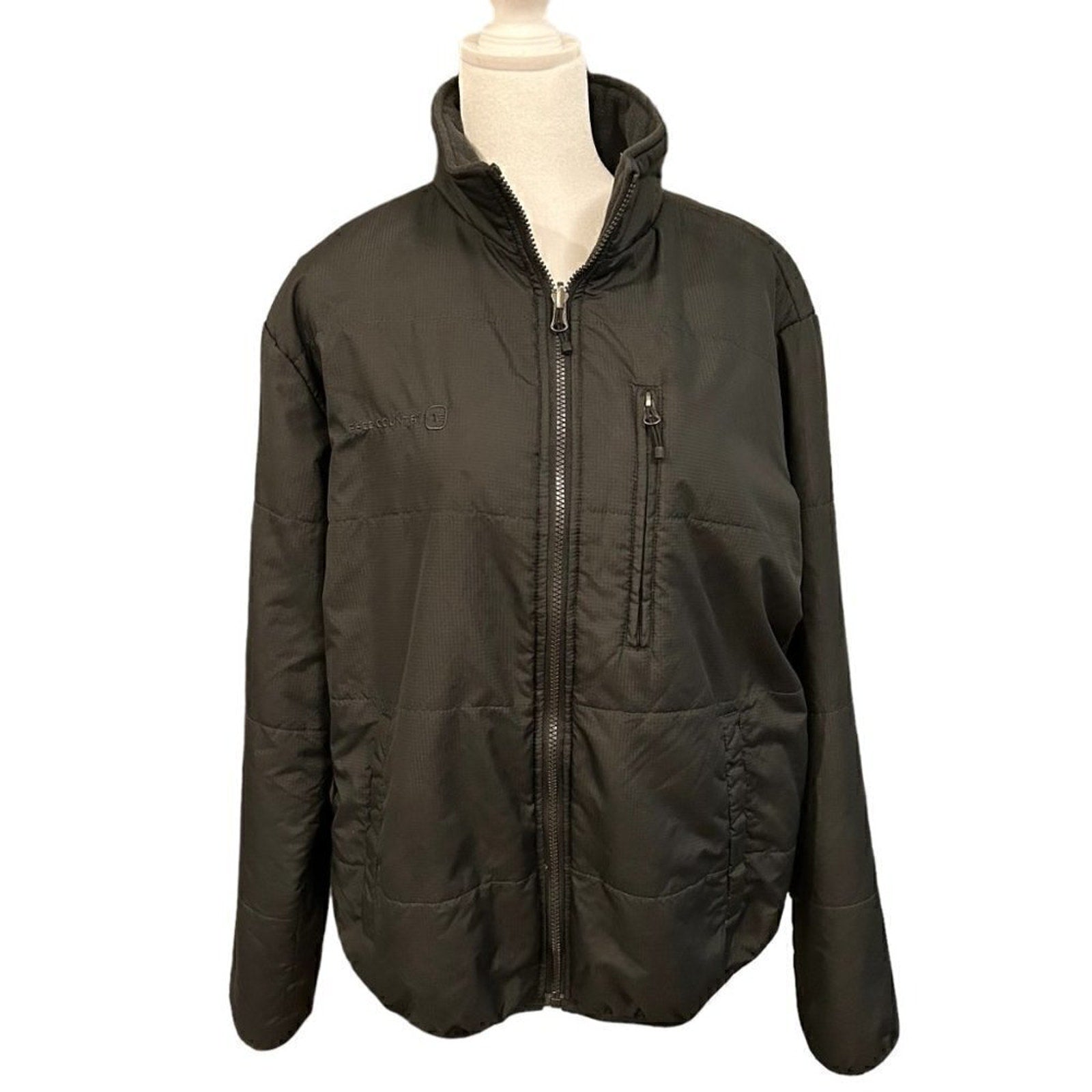 Free Country Jacket Size ( S ) Black Full Zip Polyester Shell / Lining #SH