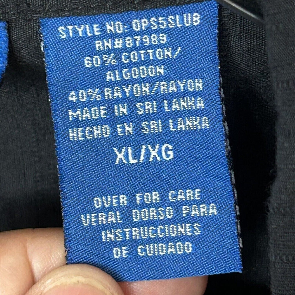 OP Ocean Pacific Men's Short Sleeve Shirt Button Up Black Size XL #H1308