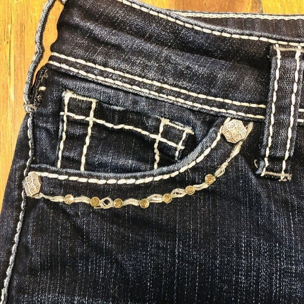 Silver Women's Jeans Size W26/L30 Medium Wash Denim Suki Flap Boot Cut #1083