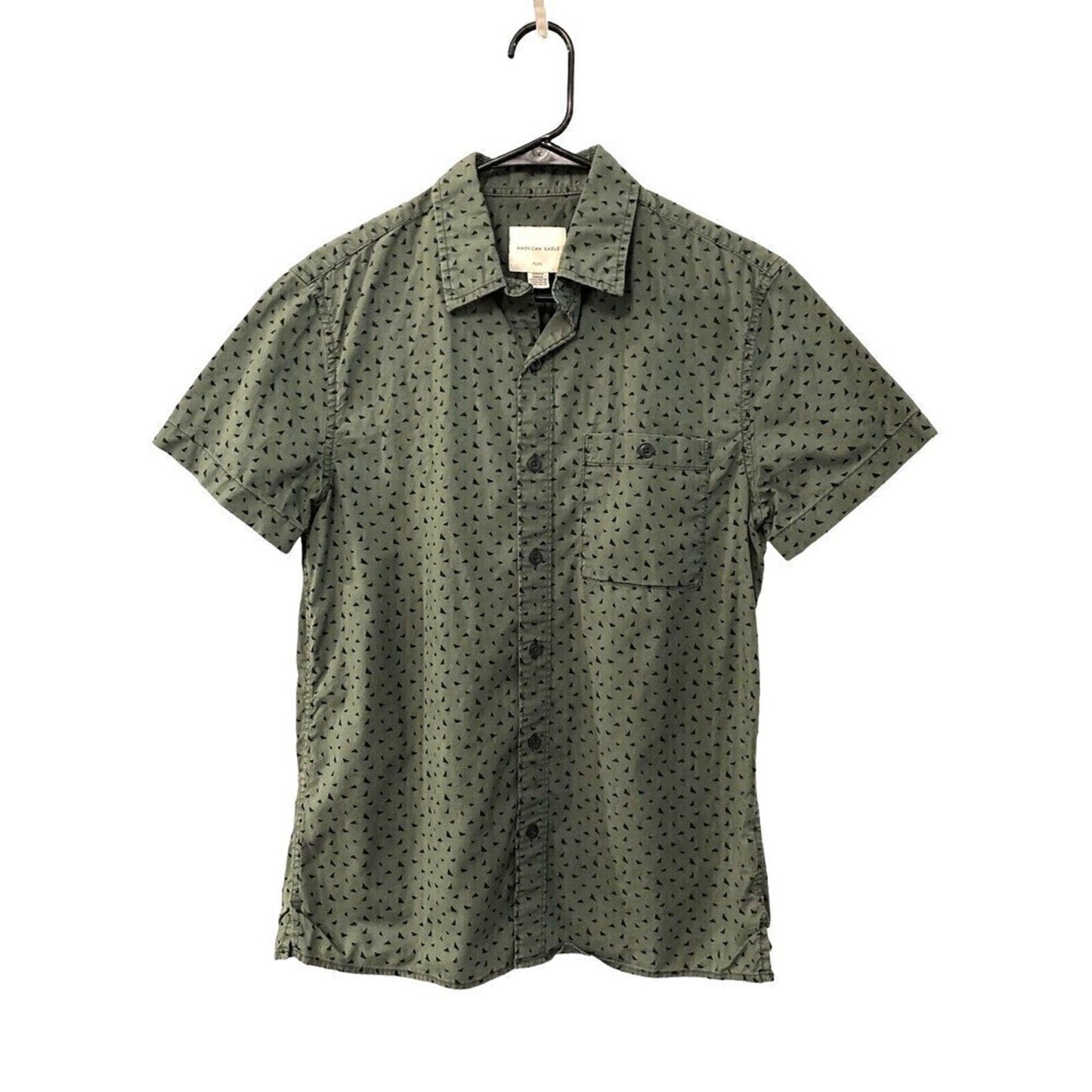 American Eagle Women’s Green Button-Up Casual Shirt – Size S, Long Sleeve