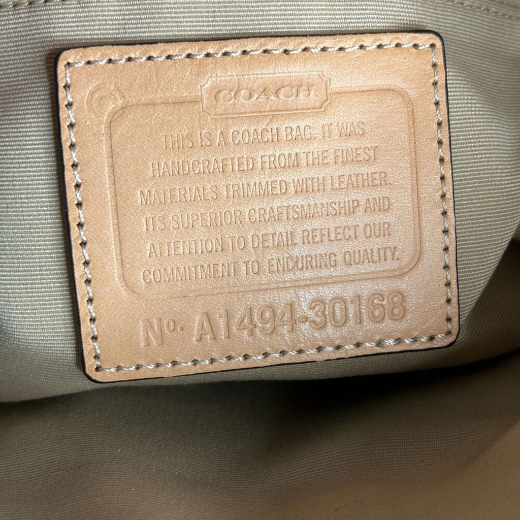 Coach Bleecker Khaki Cachet Bag Handbag / Purse Size See Description.