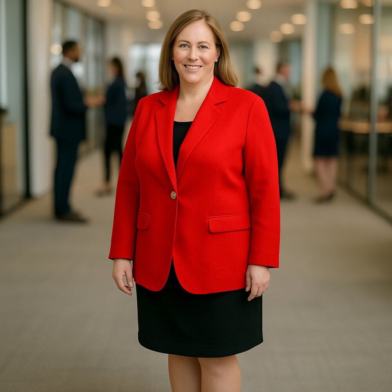 Harve Benard Vintage Women's Blazer Red Linen Size 2X See Description #BH