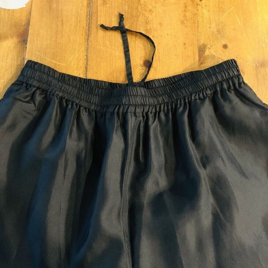 Muriel Women's 100% Silk Wide Pants - Lined - Size Medium Black