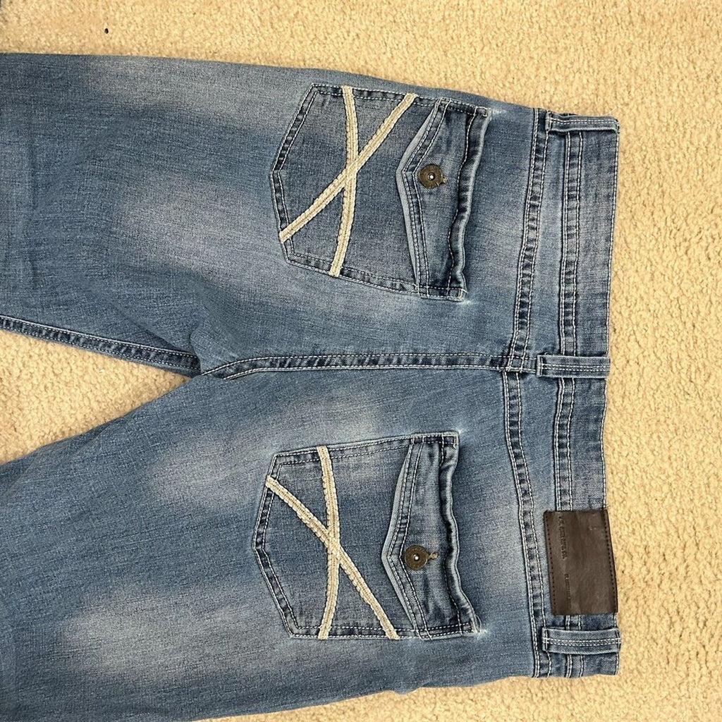 Axel T. K. Jeans 36" x 30" Wide Full Leg Blue Med Wash 10" Rise