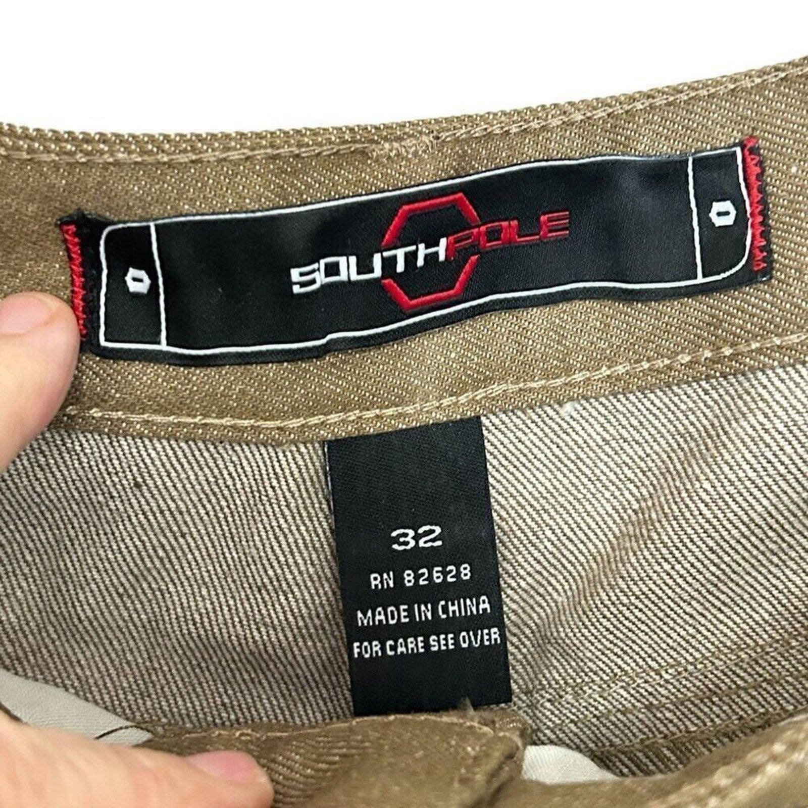 South Pole Men's Deep Khaki Pants Size 32 x 30 NWT Heavy Canvas Style #PJ3-1559