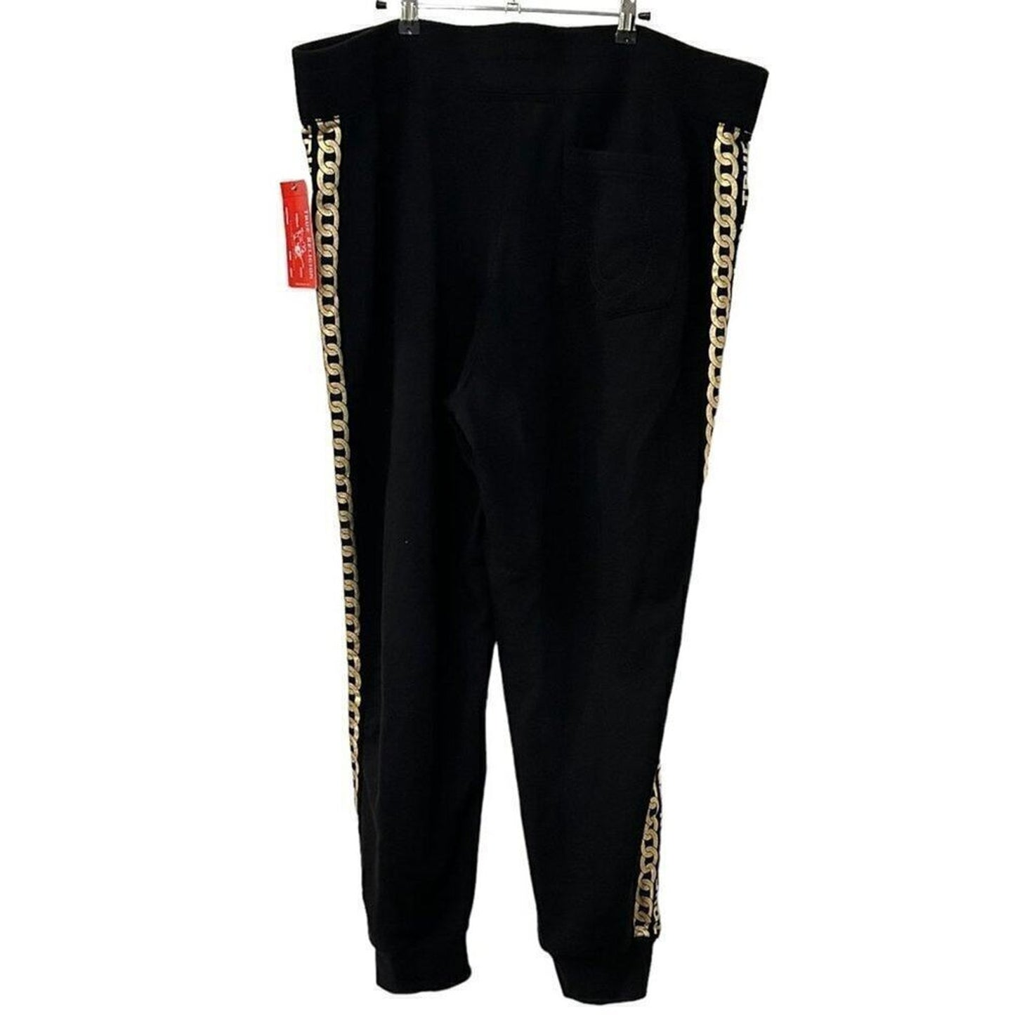 True Religion Unisex Jogger Sweatpants Size 3XL Black, Drawstring Waist #P1452