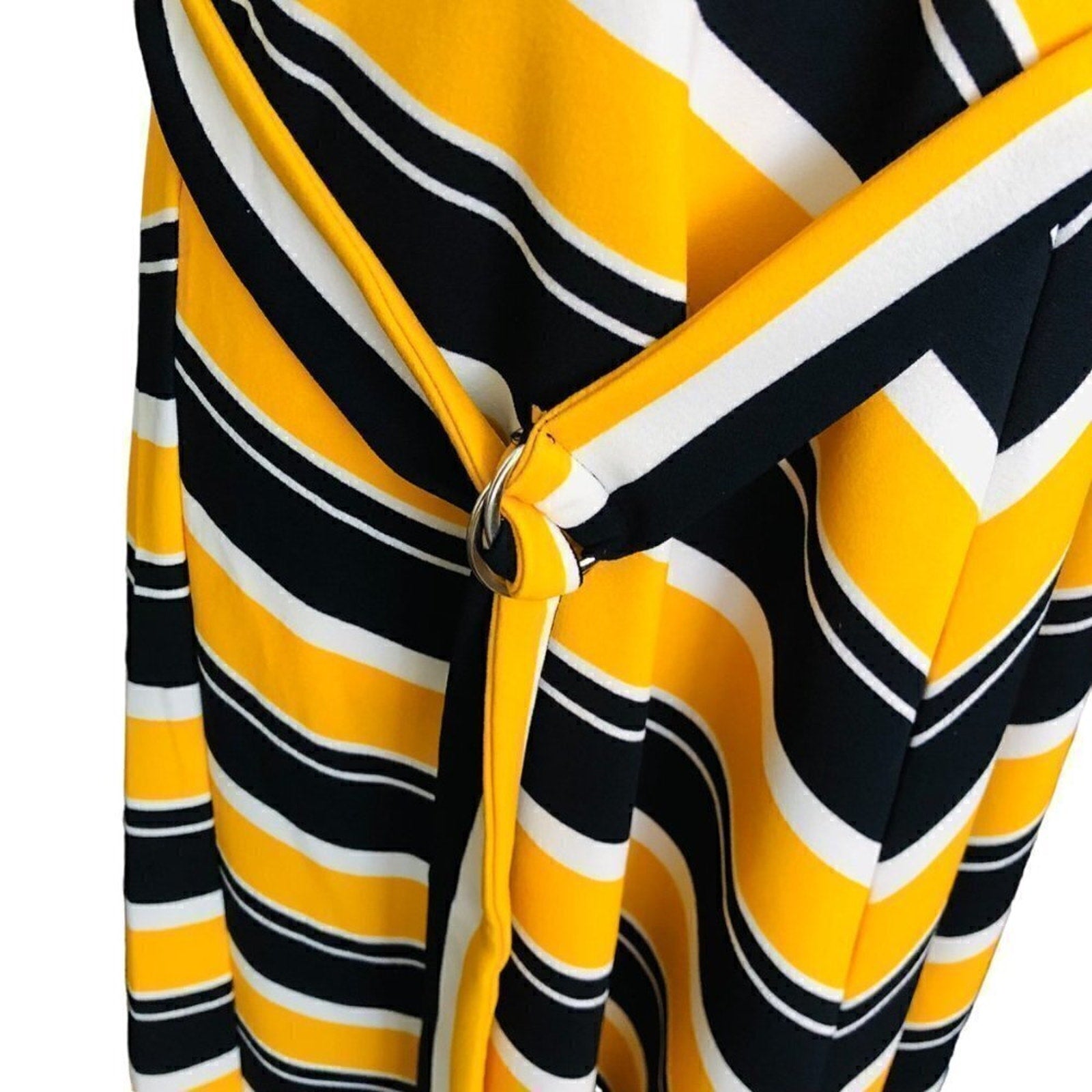 Phase 7 Efficient Profession Dress – Bold Yellow/Black/White Stripe – Size 10 Sleeveless