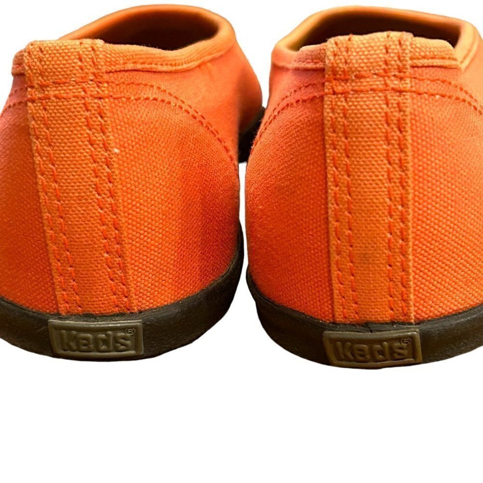 Keds Canvas Sneakers VTG 1990s Champions essentials Orange Women's Sz 7M #BSR