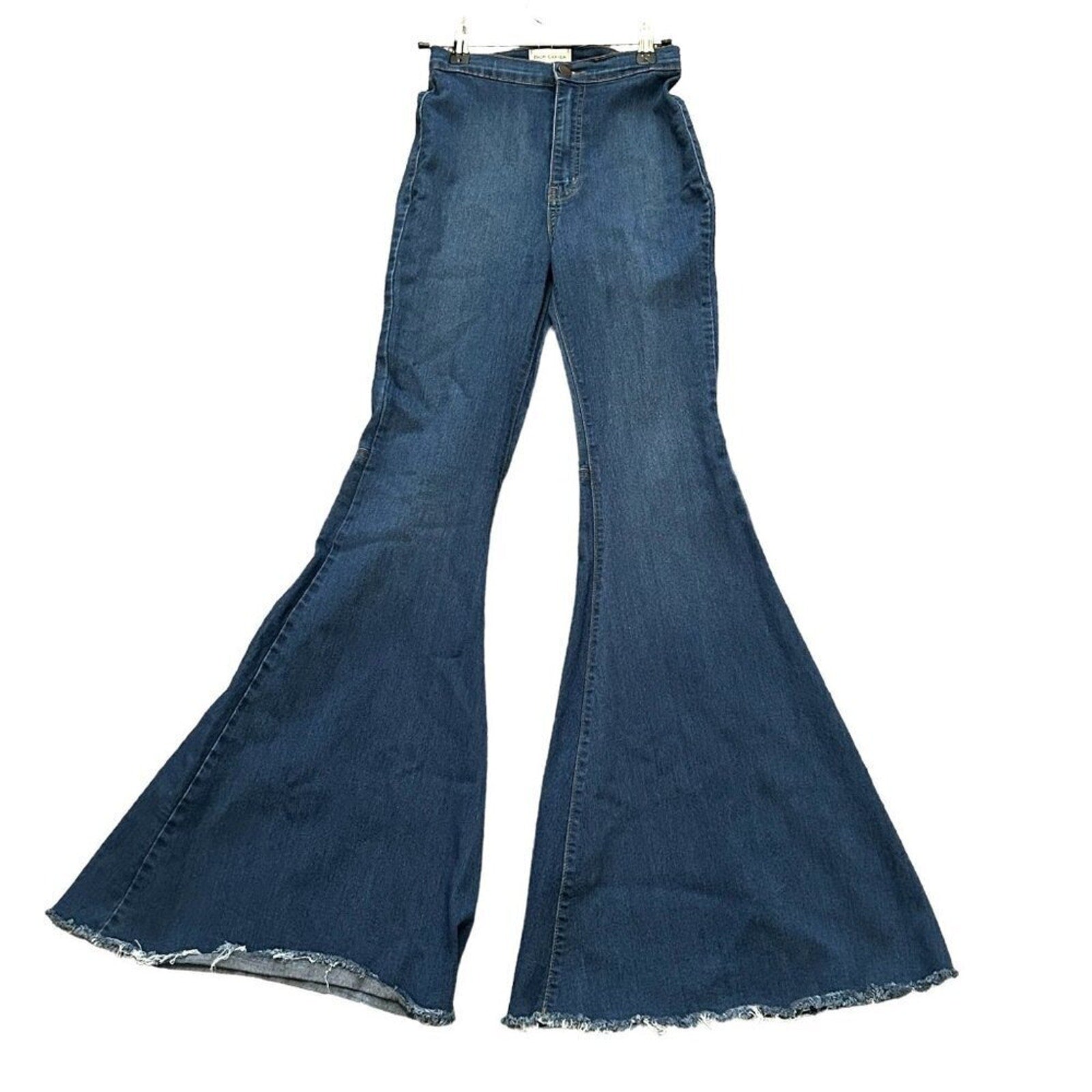 Dior Carter Women's Bell 15" Bottom Flare Distressed Jeans, Size 25 #J4-1581