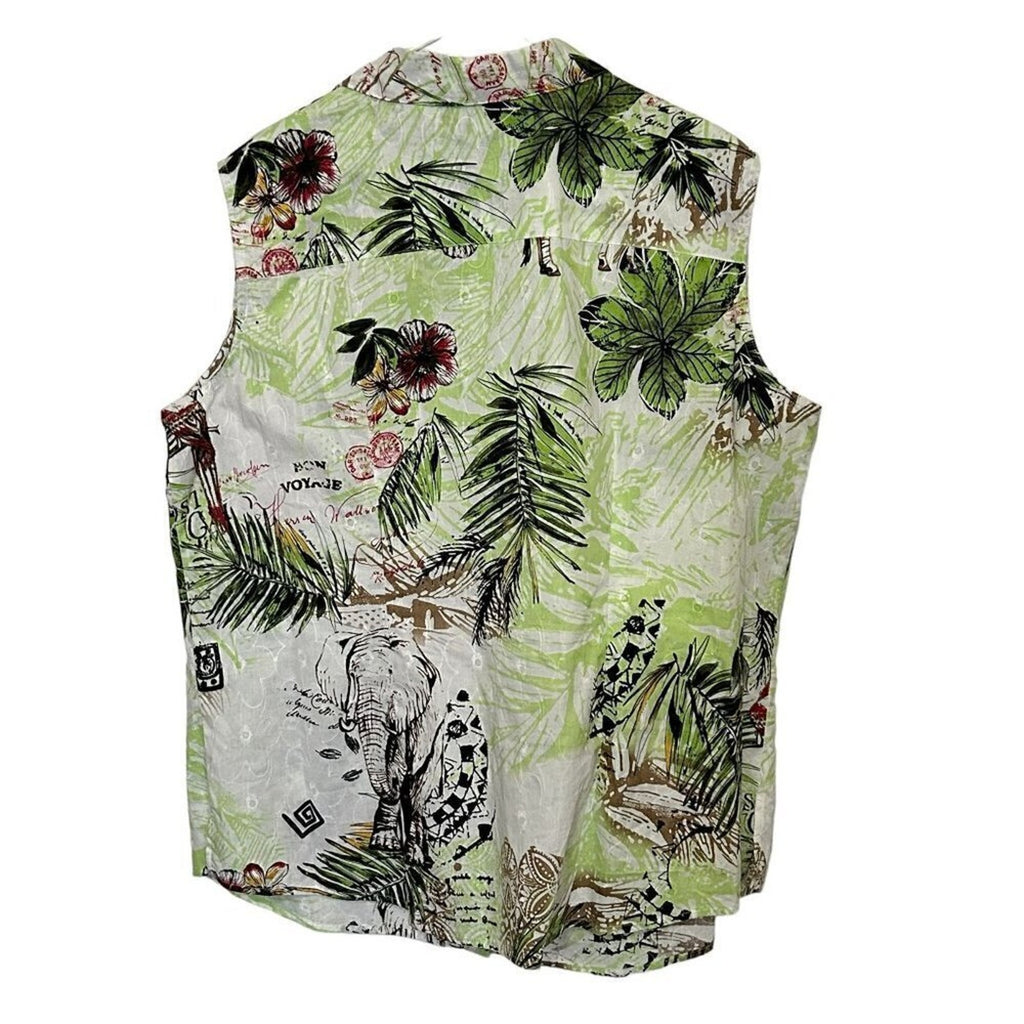Alia Women’s Sleeveless Blouse Size 18 – Island Travel Top #B1497