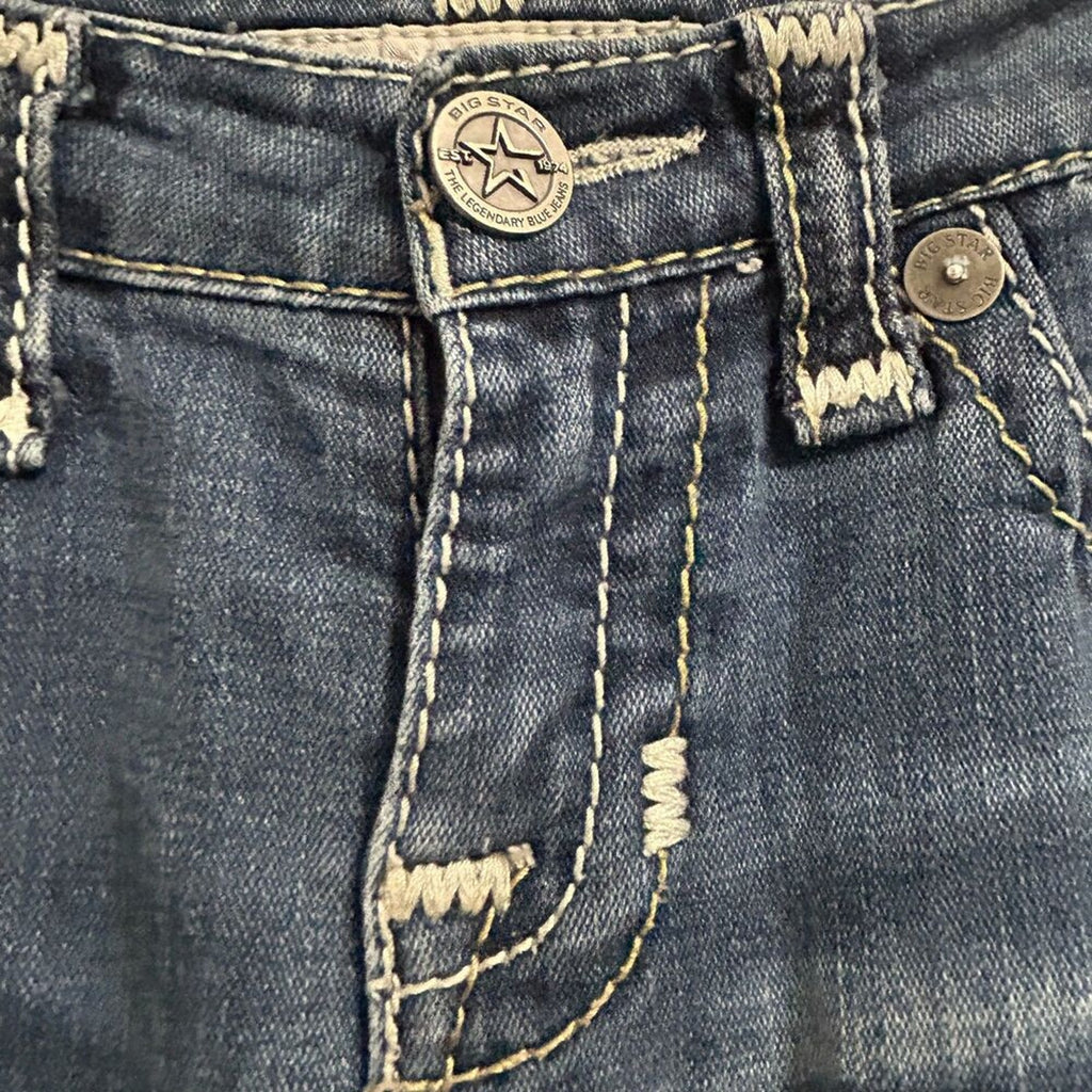 Big Star Women's Jeans Size 26 Straight Leg Mid Blue Wash