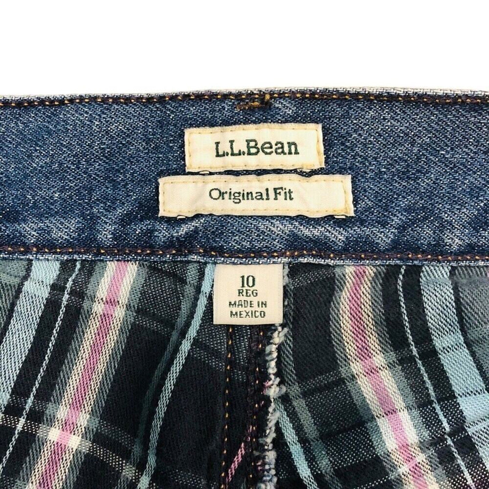 L.L. Bean Double L Original Fit Flannel Lined Women's Denim Jeans Sz. (10) #1081
