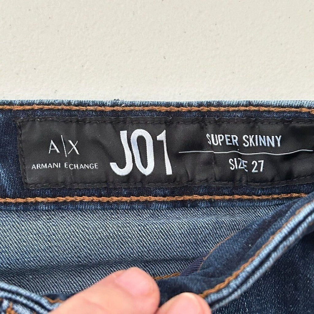 Armani Exchange J01 Women's Size  27 Jeans Super Skinny Fit Dark Wash #J3-1569
