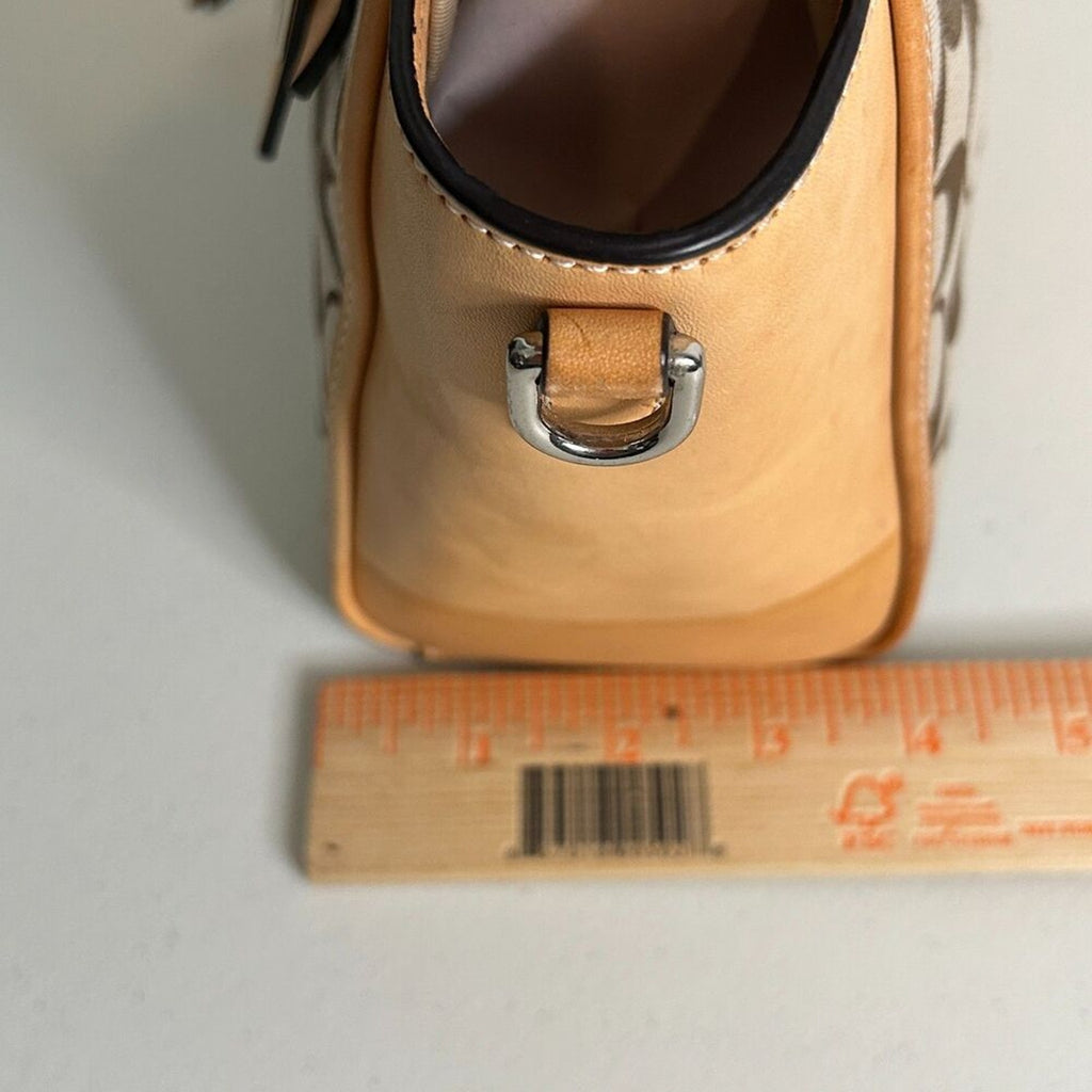 Coach Bleecker Khaki Cachet Bag Handbag / Purse Size See Description.