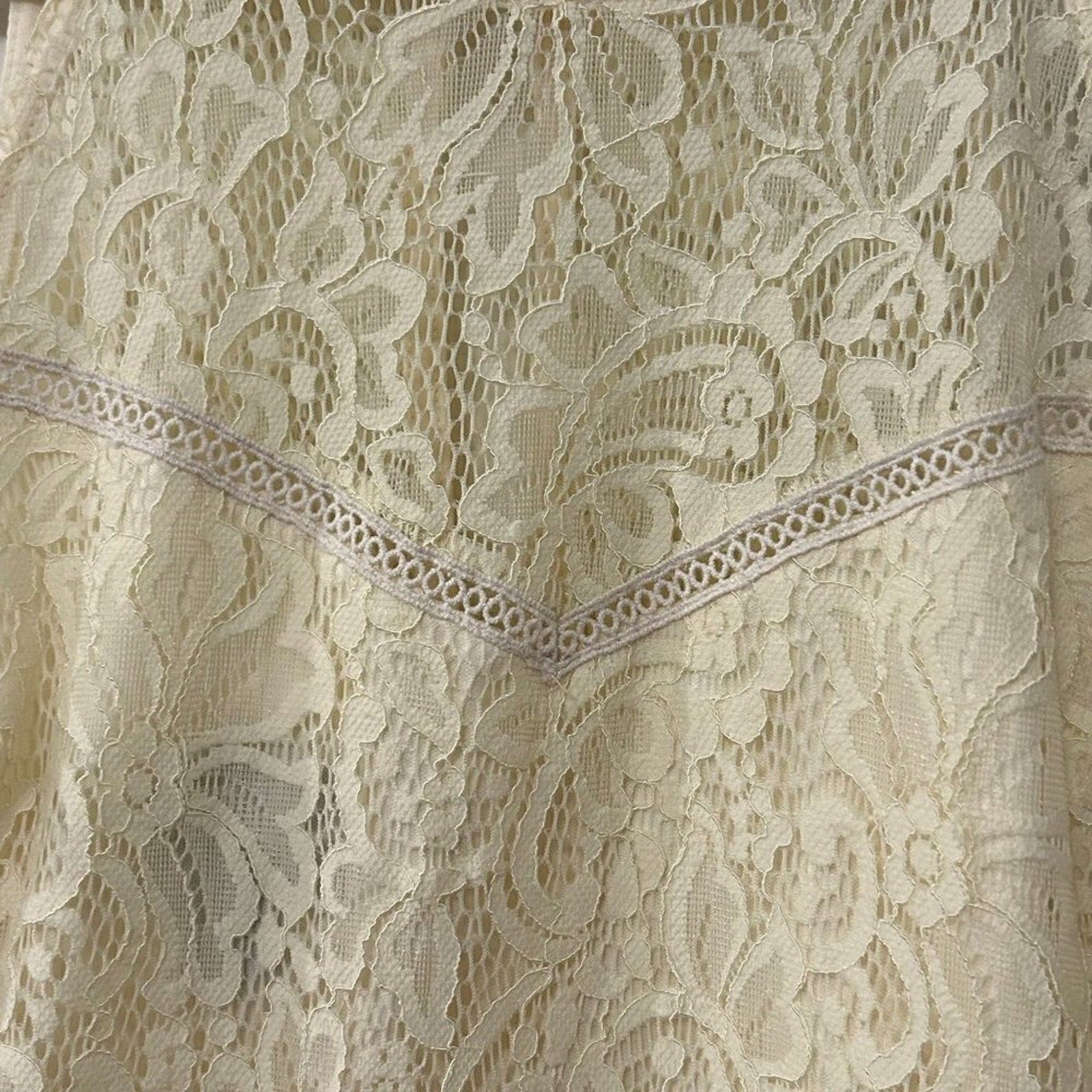 By & By women’s dress peach floral print top lace design size 13 #BH