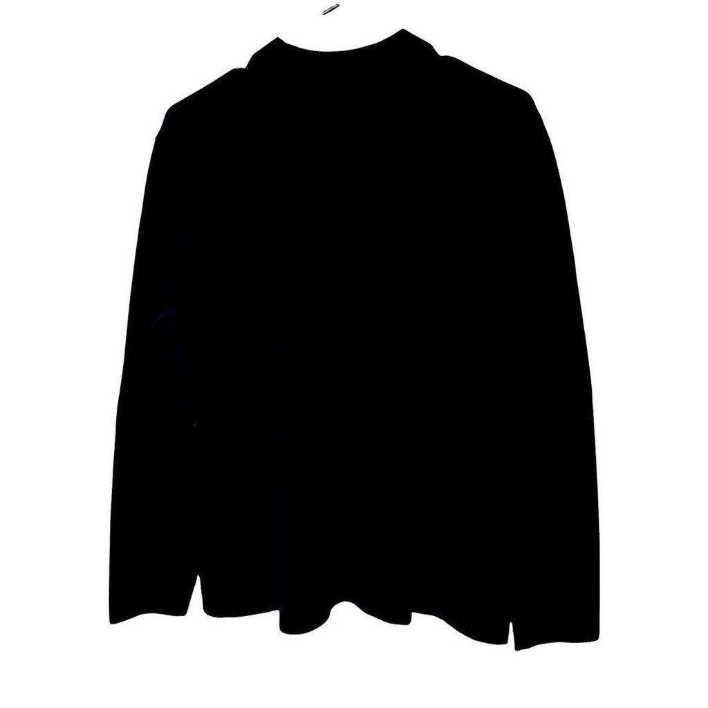 J.Jill Cardigan Pockets Sweater Cotton, Open Crew Neck Tight Knit Blue #017