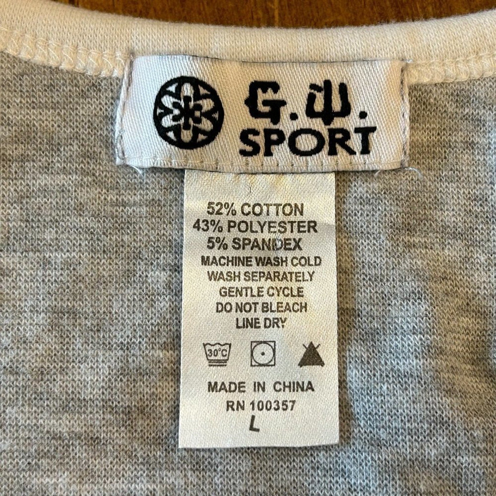 G W Sport Women's Tank Top Size L, Cotton, Polyester Spandex, Gray, Pink, #A1193