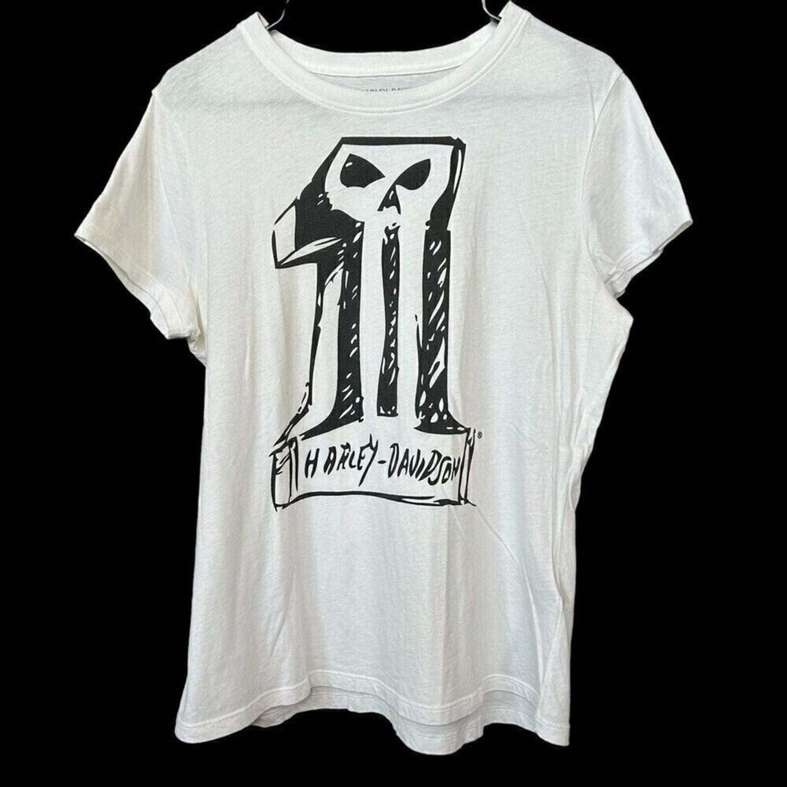 Harley Davidson Women's T-Shirt Size M White / Graphic #1 Design #H1310