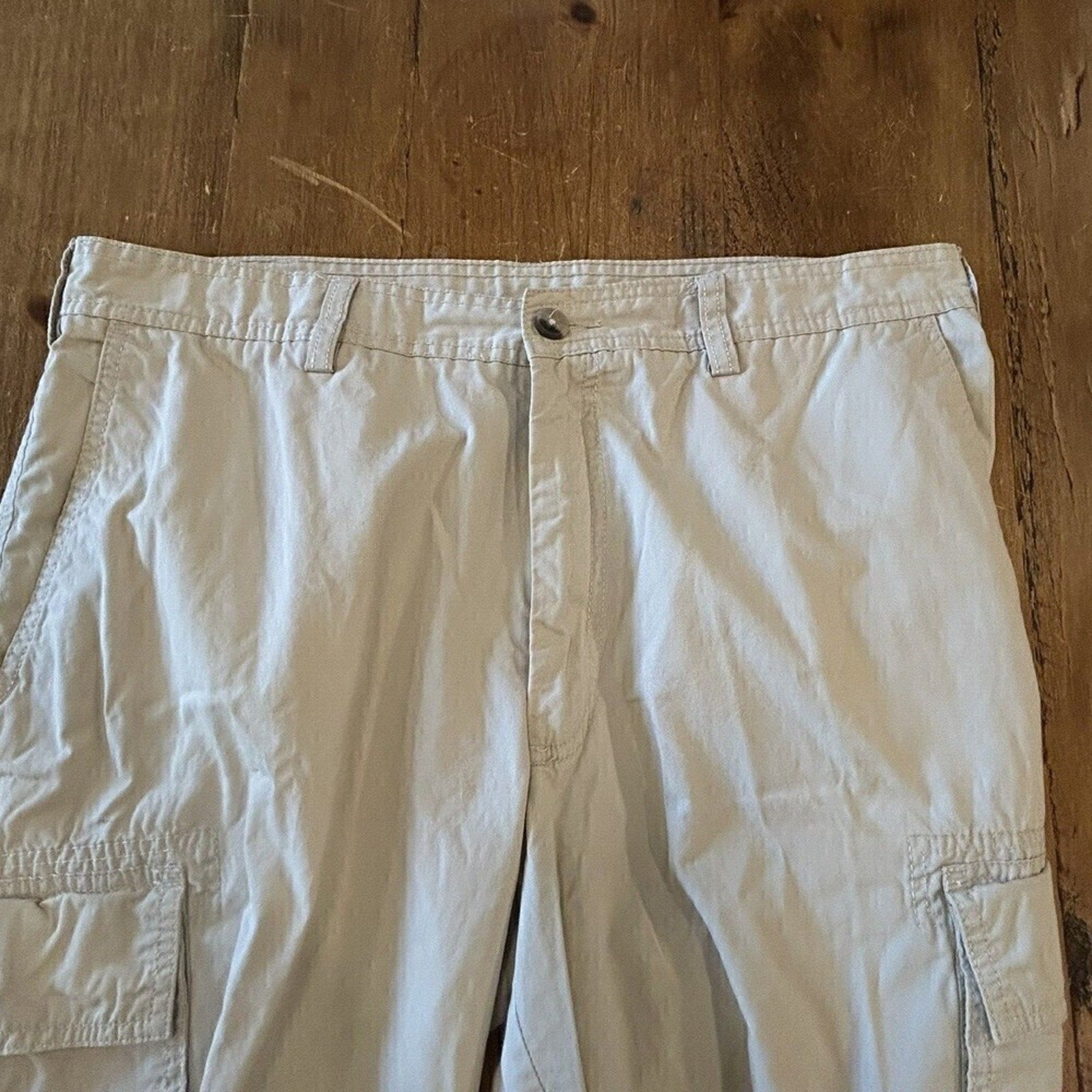 Axist Men's Relaxed Cargo Pants Beige Size 38x29 Algodon 100%Cotton #J1335