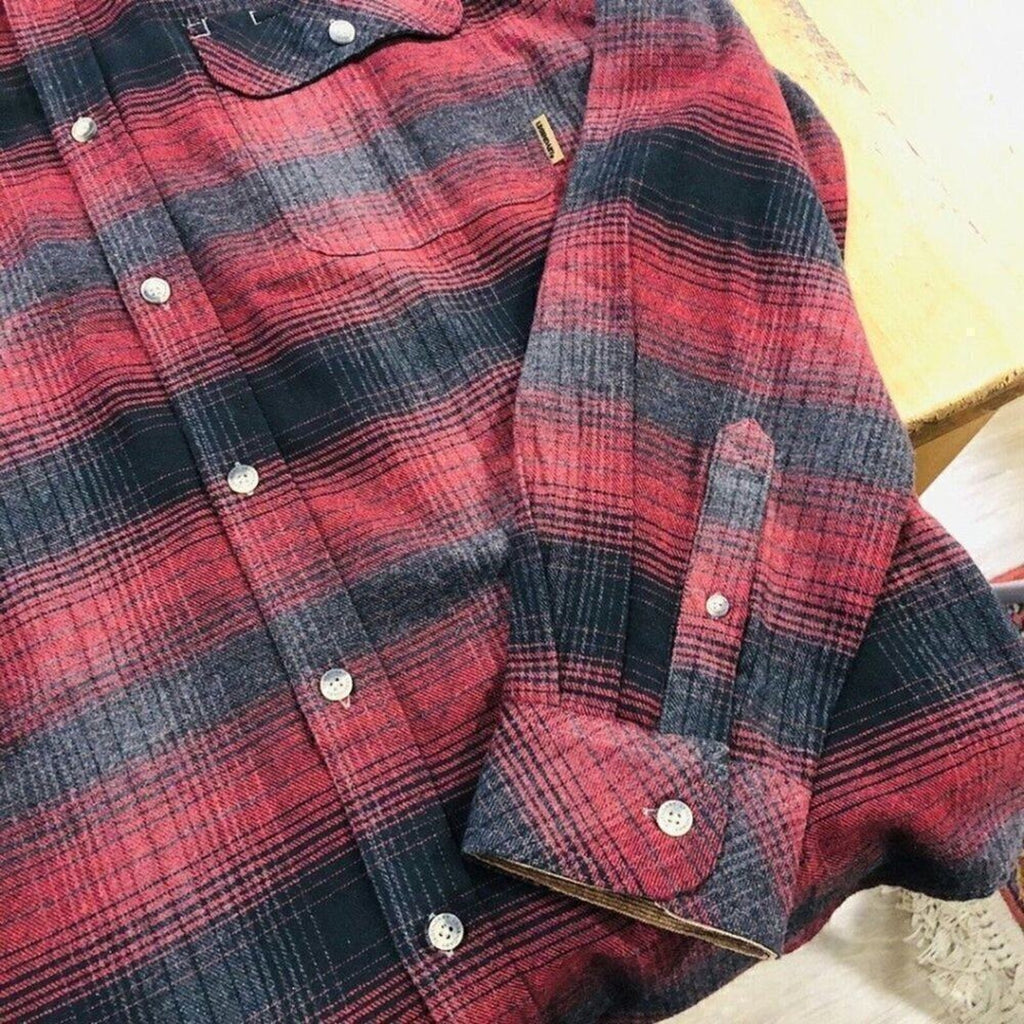 Legendary Whitetails Men's Buck Camp Red/Black Plaid Flannel Shirt Sz. L