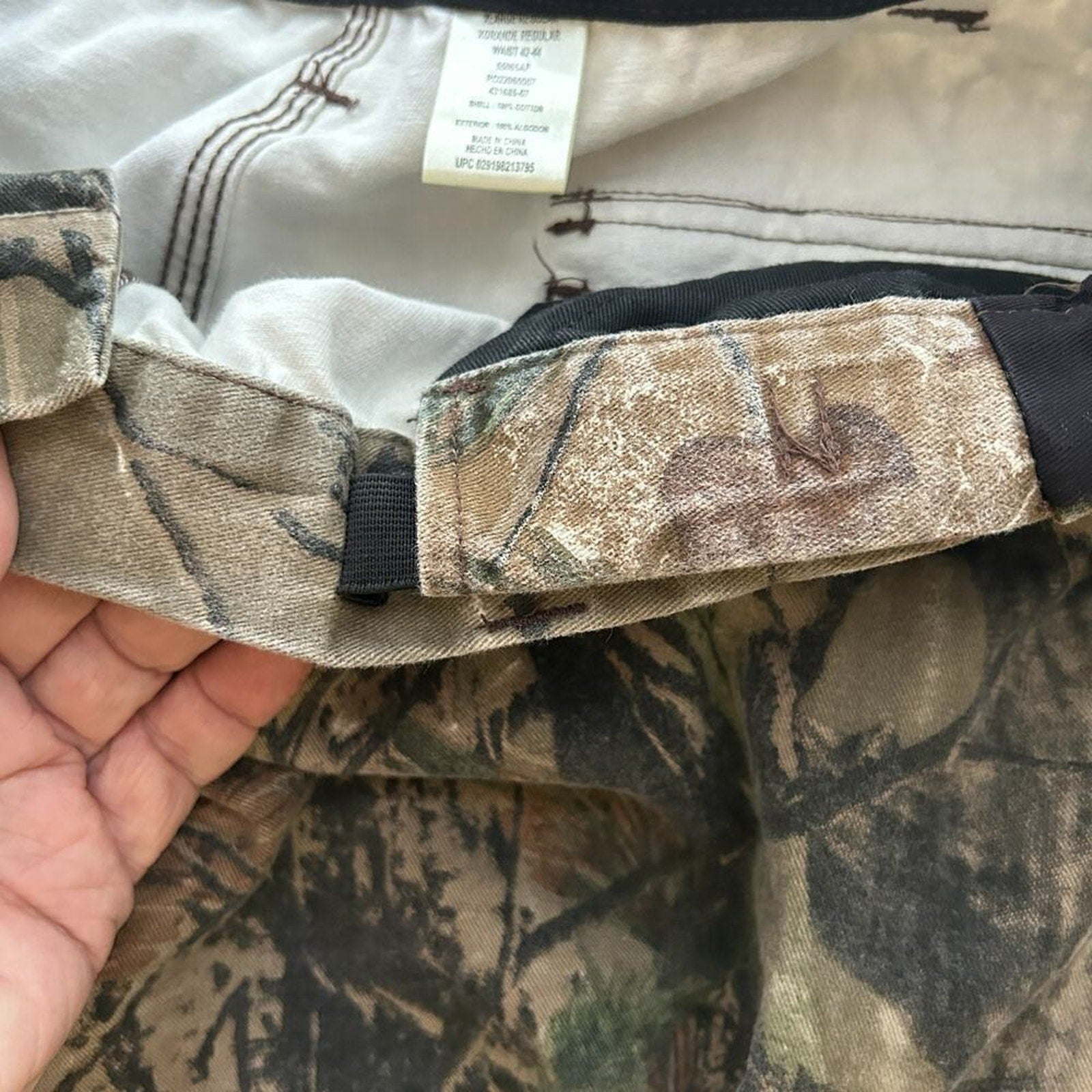 Walls Camo Hunting Pants Size XL Realtree Hardwood Adjustable Waist Cargo #